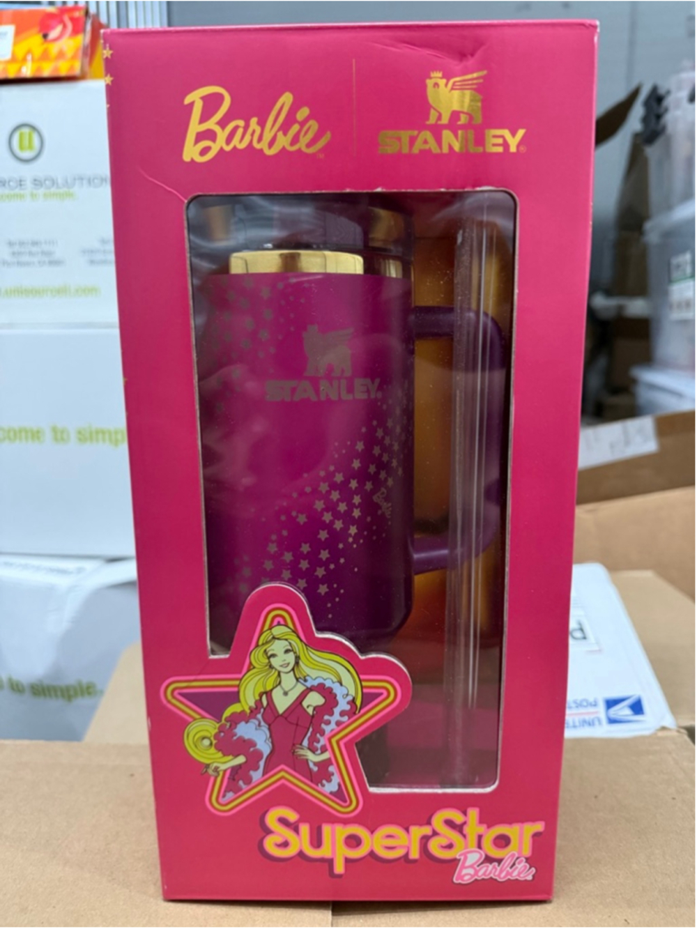 Stanley x Barbie Superstar 40oz Quencher H2.0 Tumbler NIB Limited Edition - Picture 2 of 4